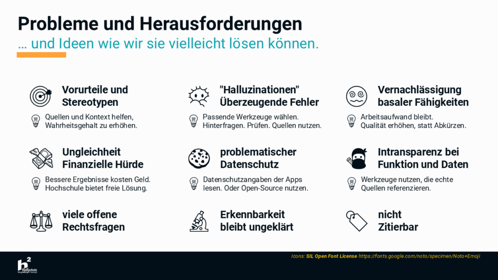 Probleme und Herausforderungen beim wissenschaftlichen Schreiben mit KI