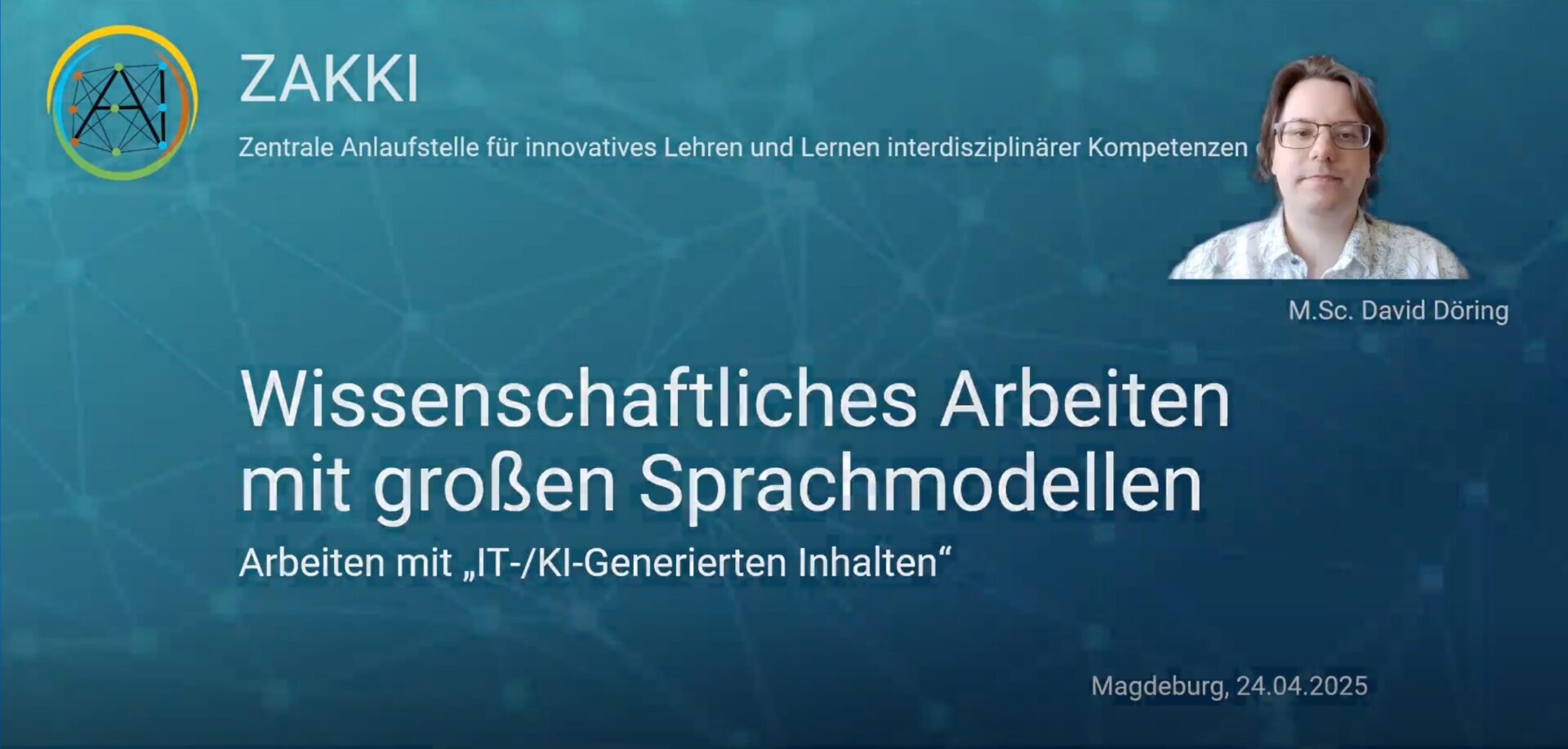 Wissenschaftliches Arbeiten mit großen Sprachmodellen (LLM)